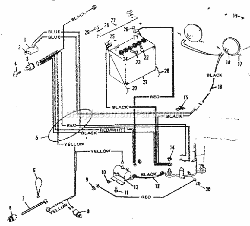 Page A Diagram and Parts List for 536250940  Craftsman Lawn Tractor