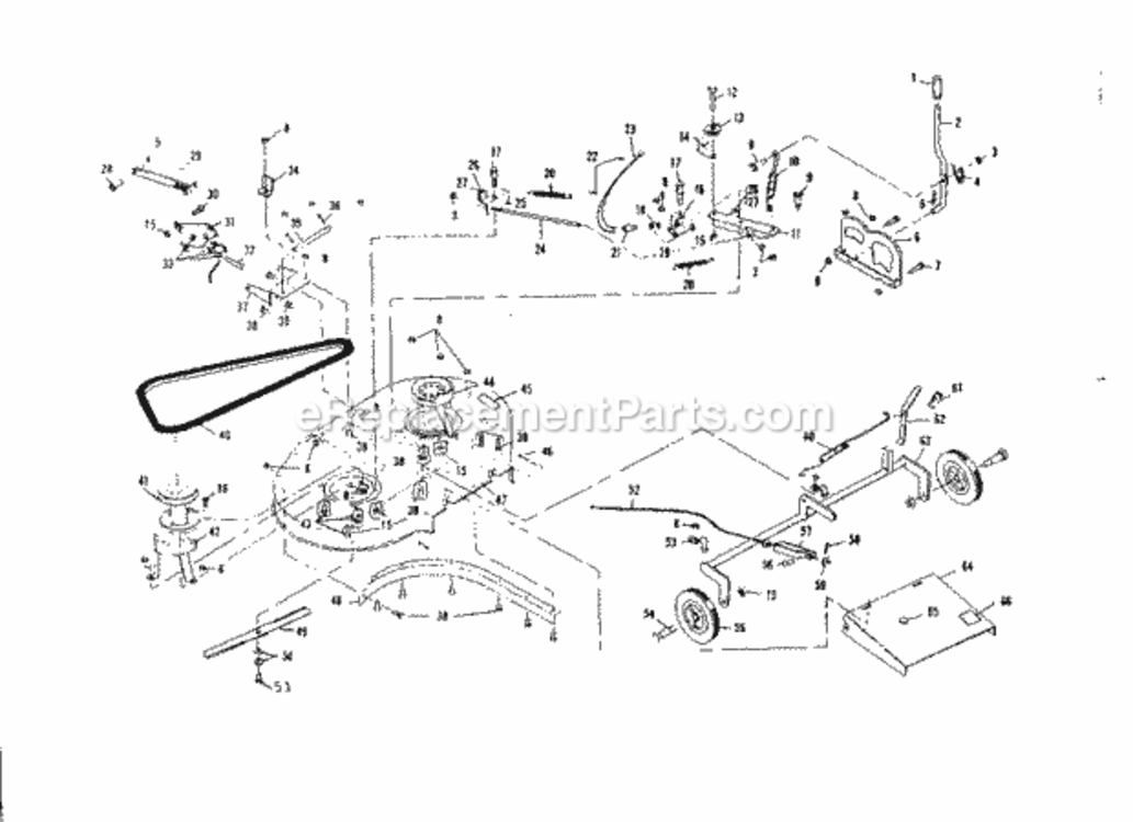 Page E Diagram and Parts List for 536250940  Craftsman Lawn Tractor