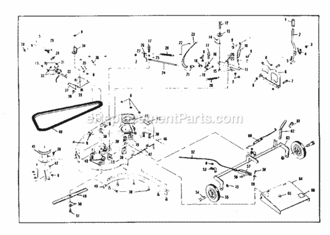 Page E Diagram and Parts List for 536250941  Craftsman Lawn Tractor