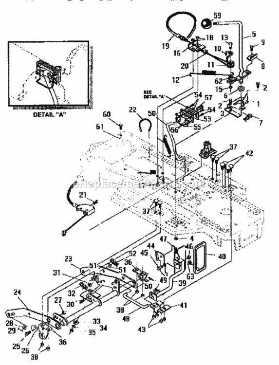 Page C Diagram and Parts List for 536252570  Craftsman Lawn Tractor