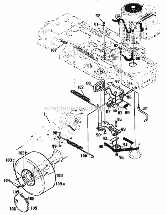 Page G Diagram and Parts List for 536252570  Craftsman Lawn Tractor