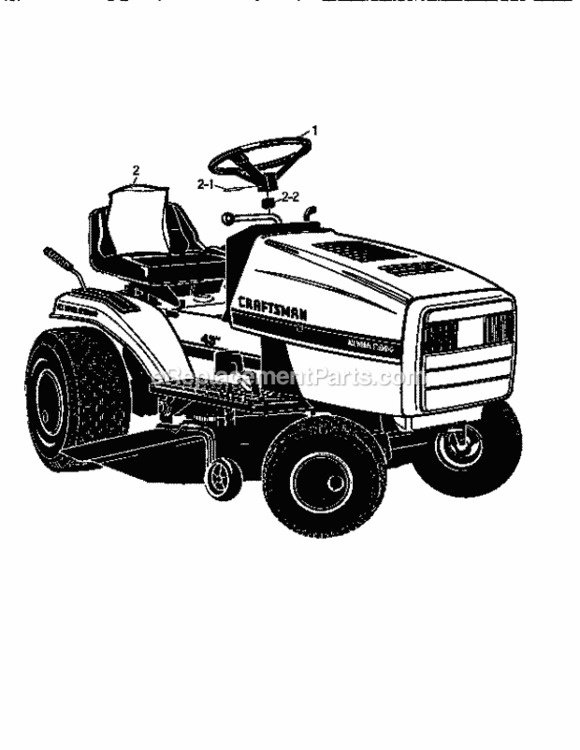Page M Diagram and Parts List for 536252571  Craftsman Lawn Tractor