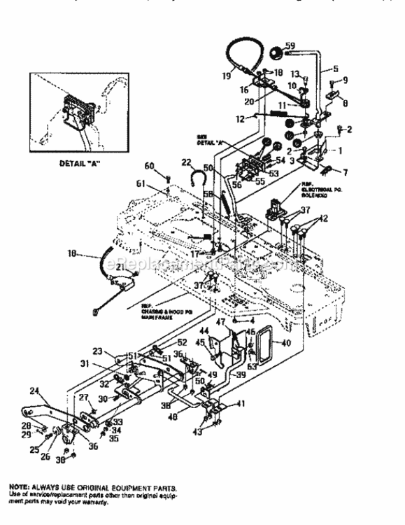 Page C Diagram and Parts List for 536252571  Craftsman Lawn Tractor