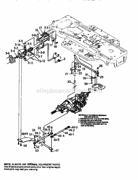 Page E Diagram and Parts List for 536252571  Craftsman Lawn Tractor