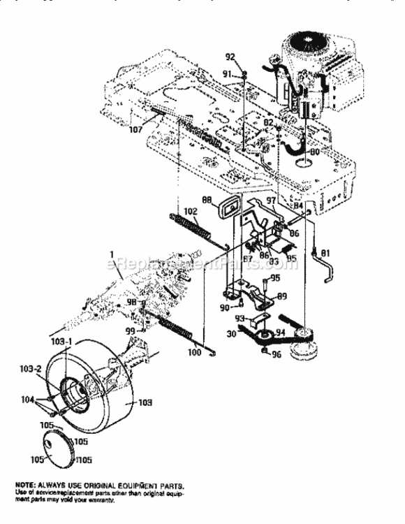 Page G Diagram and Parts List for 536252571  Craftsman Lawn Tractor
