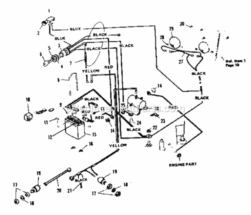 Page C Diagram and Parts List for 536255112  Craftsman Lawn Tractor