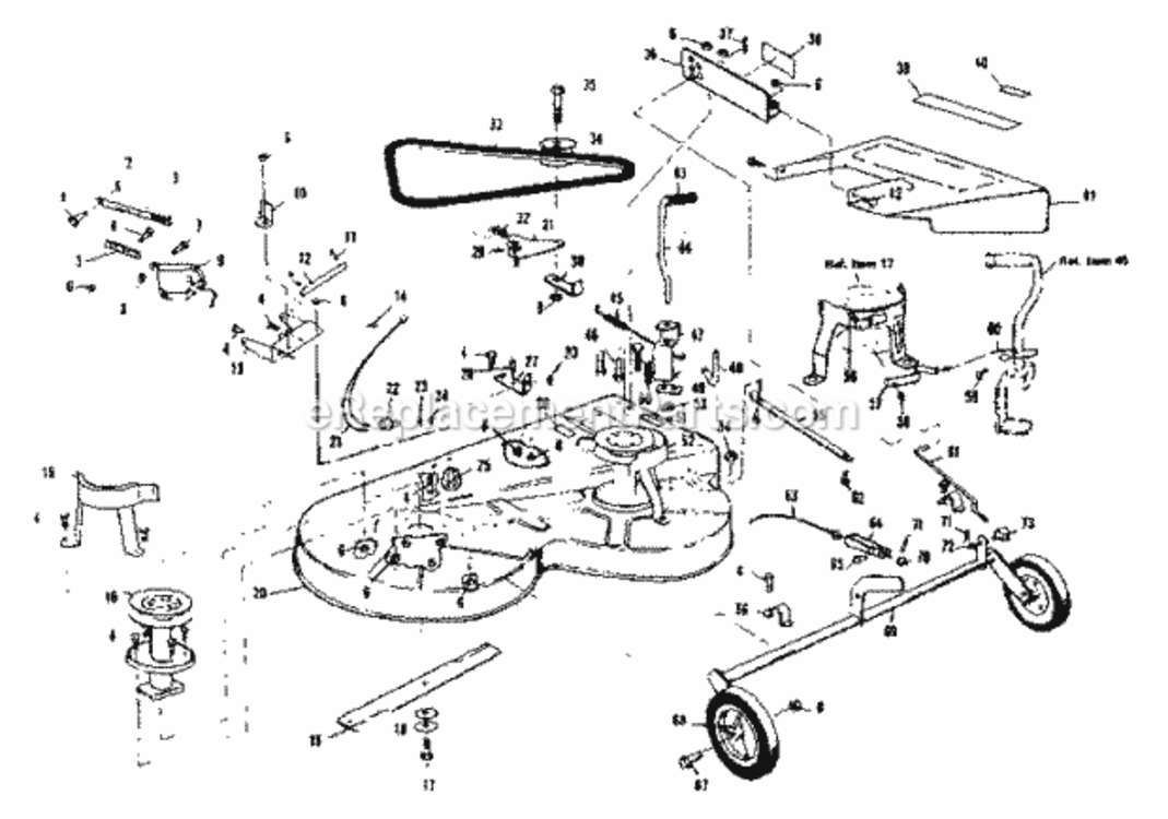 Page D Diagram and Parts List for 536255113  Craftsman Lawn Tractor