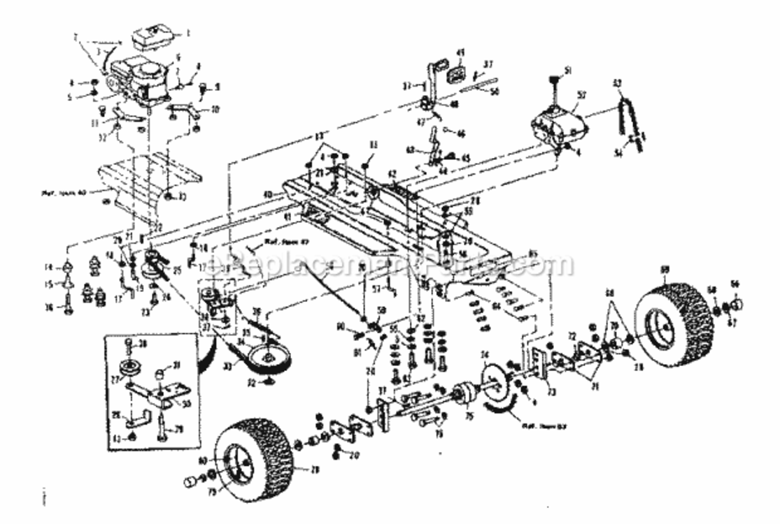 Page B Diagram and Parts List for 536255250  Craftsman Lawn Tractor