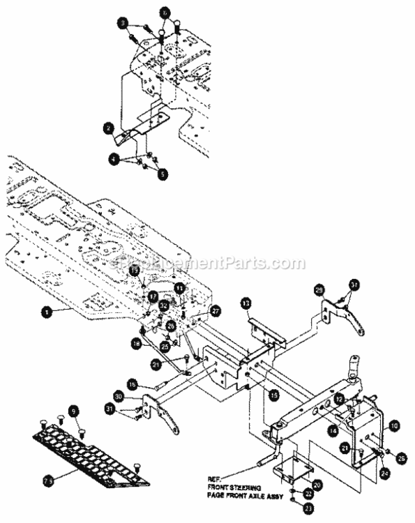 Page A Diagram and Parts List for 536255861  Craftsman Lawn Tractor