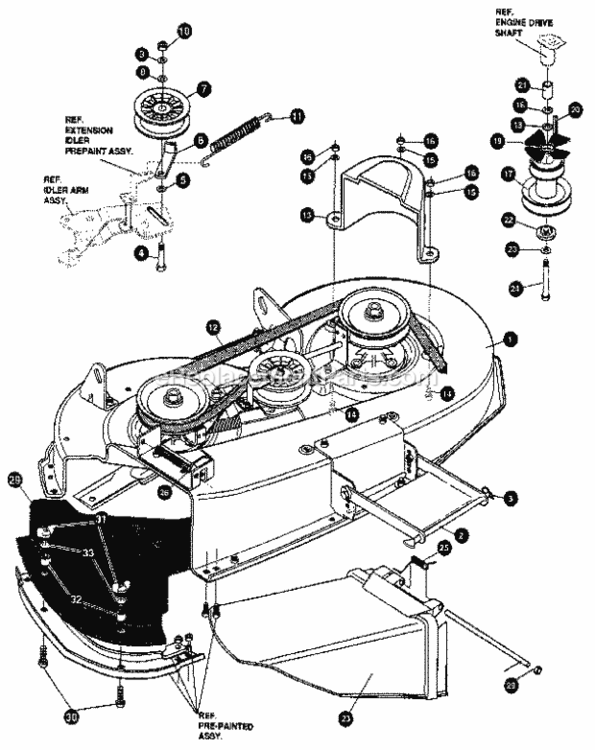 Page K Diagram and Parts List for 536255861  Craftsman Lawn Tractor