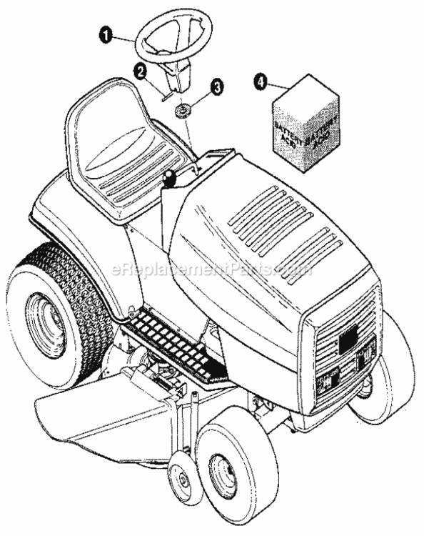 Page M Diagram and Parts List for 536255870  Craftsman Lawn Tractor