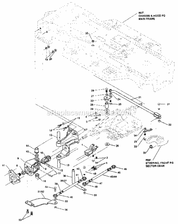Page E Diagram and Parts List for 536255870  Craftsman Lawn Tractor