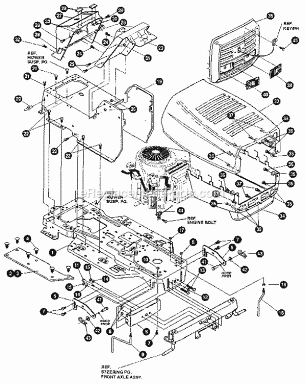 Page A Diagram and Parts List for 536255880  Craftsman Lawn Tractor