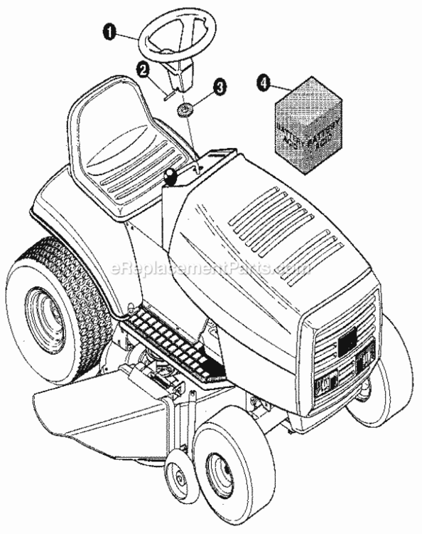 Page L Diagram and Parts List for 536255880  Craftsman Lawn Tractor