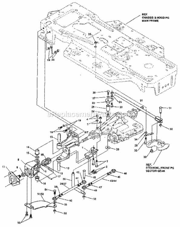Page E Diagram and Parts List for 536255880  Craftsman Lawn Tractor