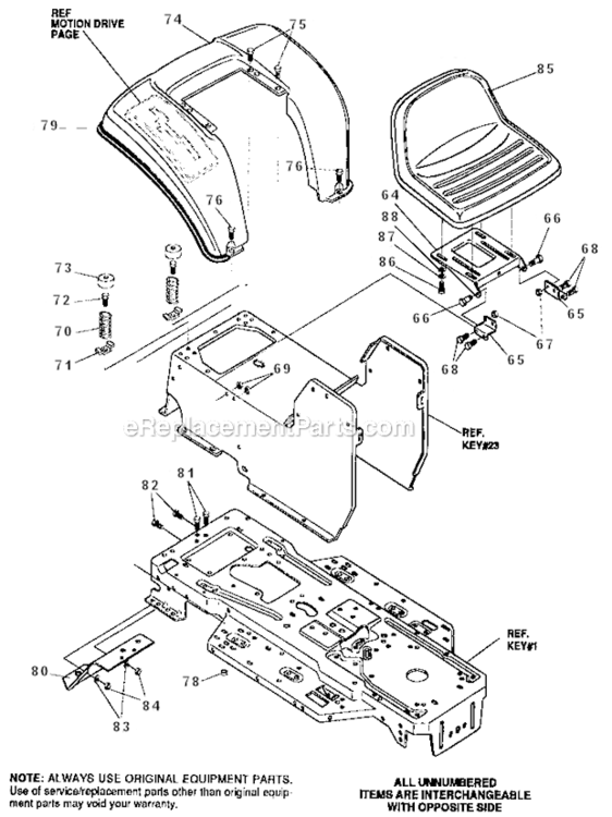 Page B Diagram and Parts List for 536257670  Craftsman Lawn Tractor