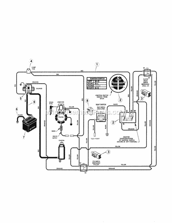 Page G Diagram and Parts List for 536270270  Craftsman Lawn Tractor