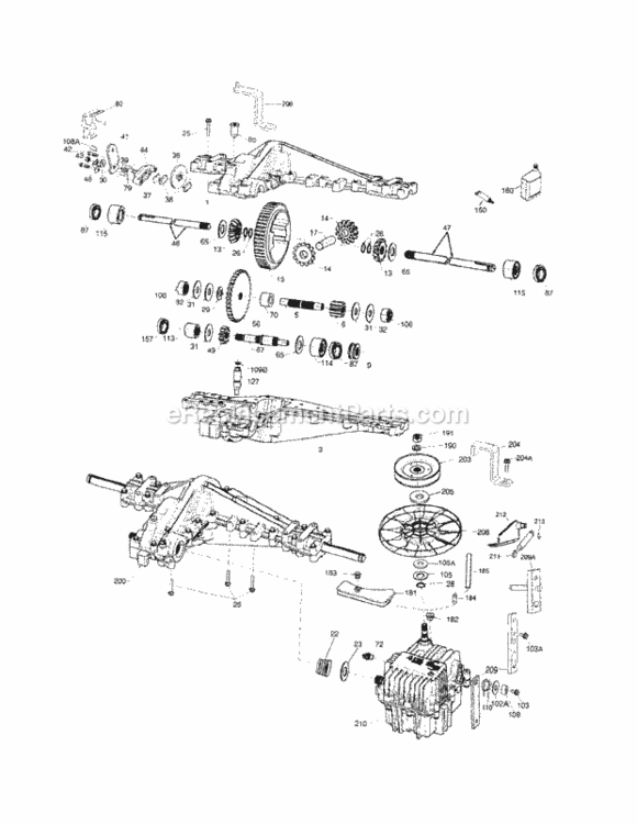 Page H Diagram and Parts List for 536270280  Craftsman Lawn Tractor