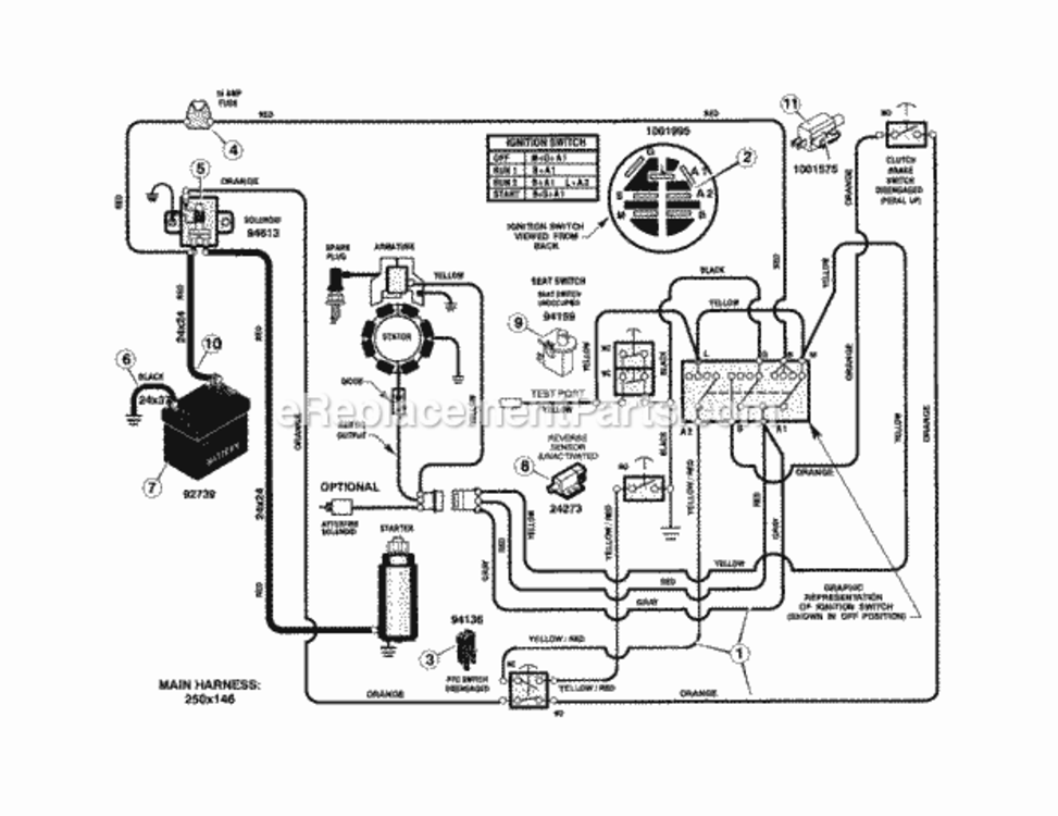 Page F Diagram and Parts List for 536270321  Craftsman Lawn Tractor