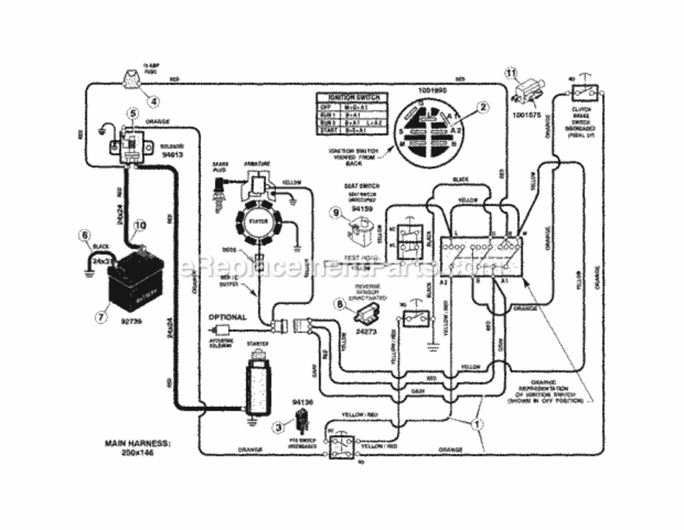 Page F Diagram and Parts List for 53627630  Craftsman Lawn Tractor
