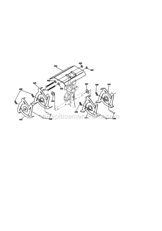 Page C Diagram and Parts List for 536292510  Craftsman Cultivator