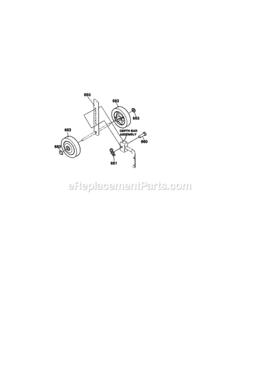 Page D Diagram and Parts List for 536292510  Craftsman Cultivator