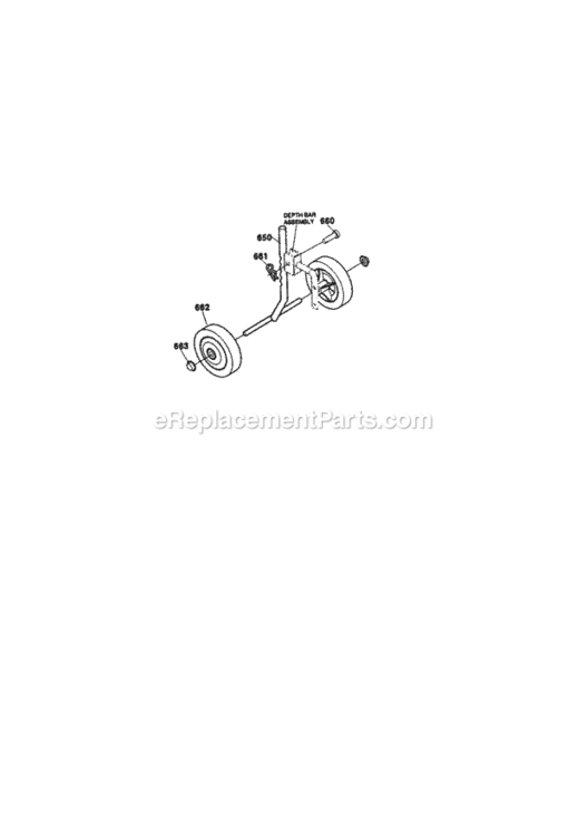 Page E Diagram and Parts List for 536292510  Craftsman Cultivator