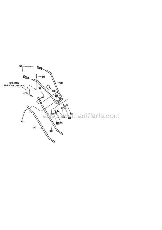 Page F Diagram and Parts List for 536292510  Craftsman Cultivator