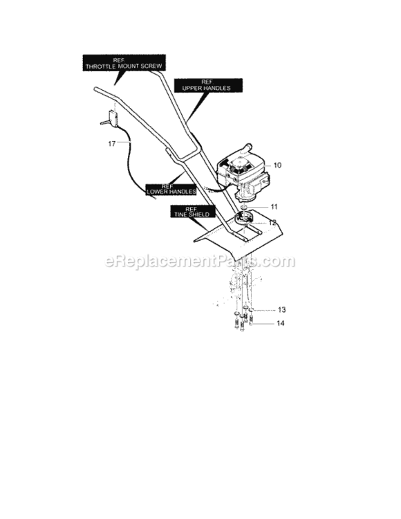 Page A Diagram and Parts List for 536292523  Craftsman Cultivator