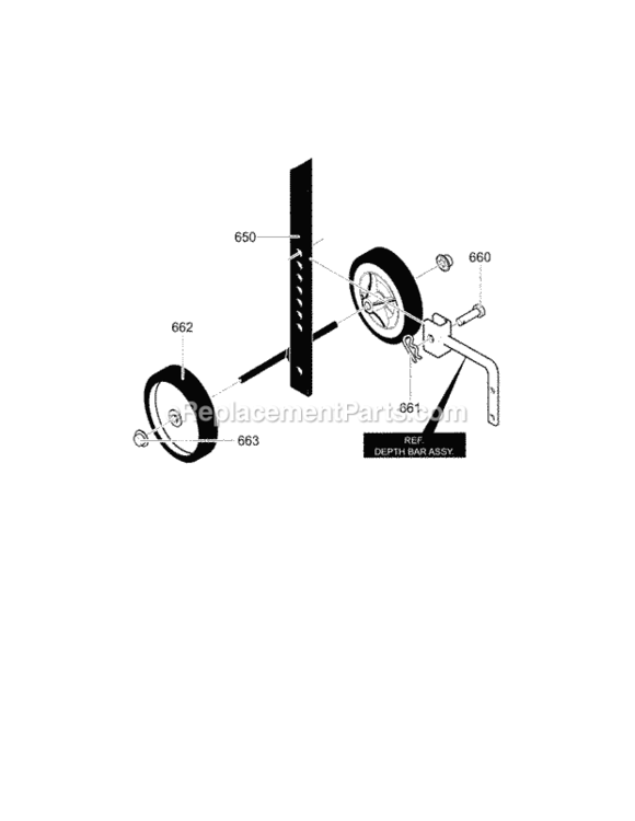 Page D Diagram and Parts List for 536292523  Craftsman Cultivator