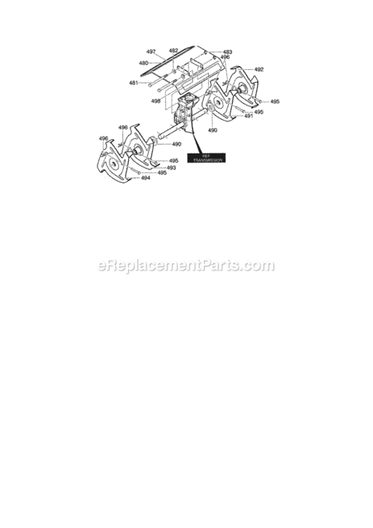 Page C Diagram and Parts List for 536292524  Craftsman Cultivator
