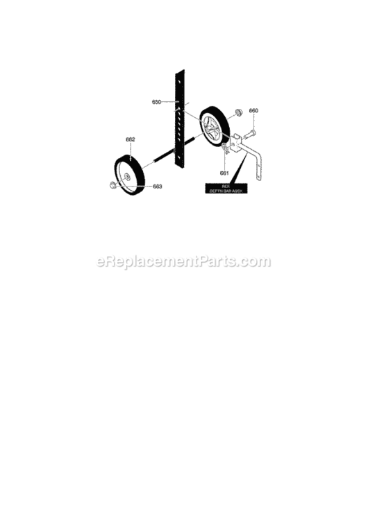 Page D Diagram and Parts List for 536292524  Craftsman Cultivator