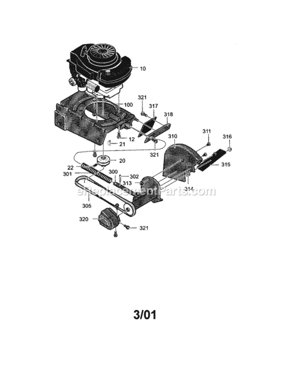 Page A Diagram and Parts List for 536772101  Craftsman Edger