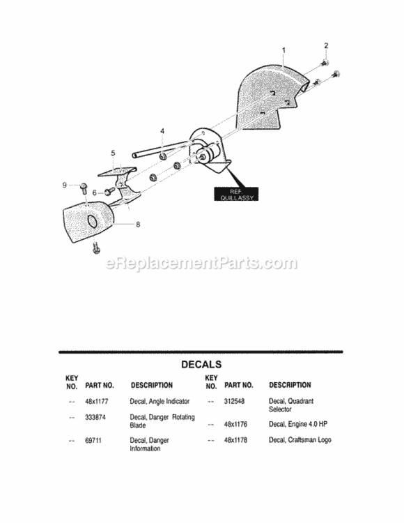 Page H Diagram and Parts List for 536772340  Craftsman Edger