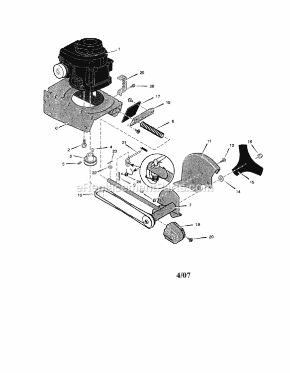 Page A Diagram and Parts List for 536772360  Craftsman Edger