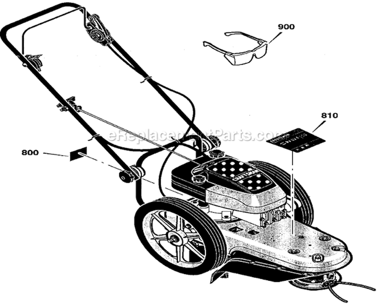 Decals Diagram and Parts List for 536773501  Craftsman Trimmer