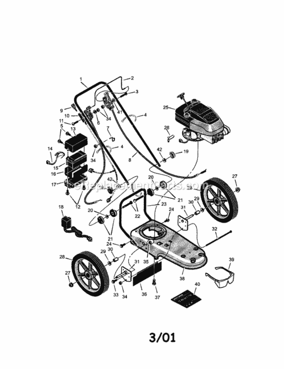 Page A Diagram and Parts List for 536773521  Craftsman Trimmer