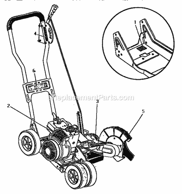 Page E Diagram and Parts List for 536787581  Craftsman Edger