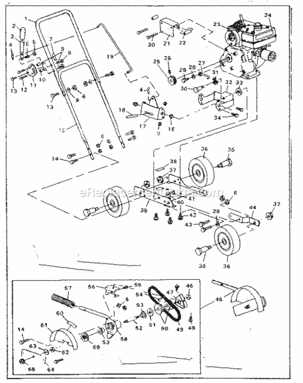 Page A Diagram and Parts List for 536796514  Craftsman Edger