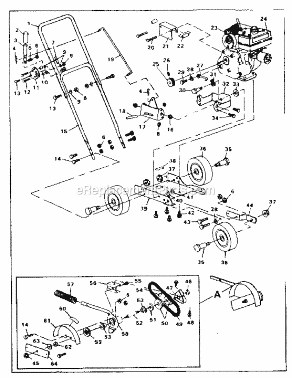 Page A Diagram and Parts List for 536796515  Craftsman Edger