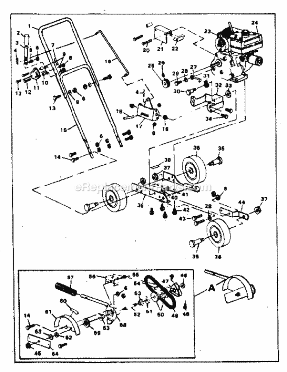 Page A Diagram and Parts List for 536796516  Craftsman Edger