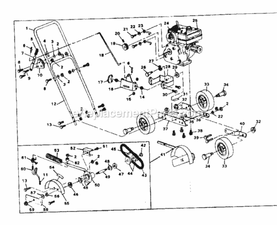 Page A Diagram and Parts List for 536796520  Craftsman Edger