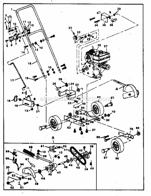 Page A Diagram and Parts List for 536796526  Craftsman Edger