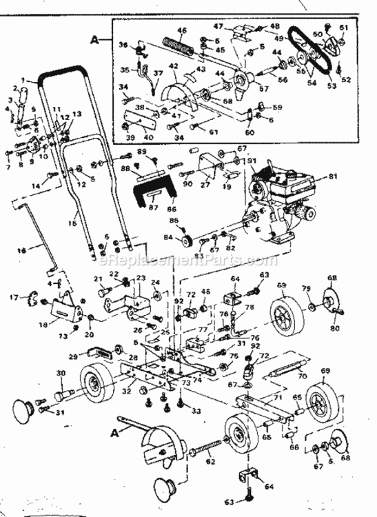 Page A Diagram and Parts List for 536796537  Craftsman Edger