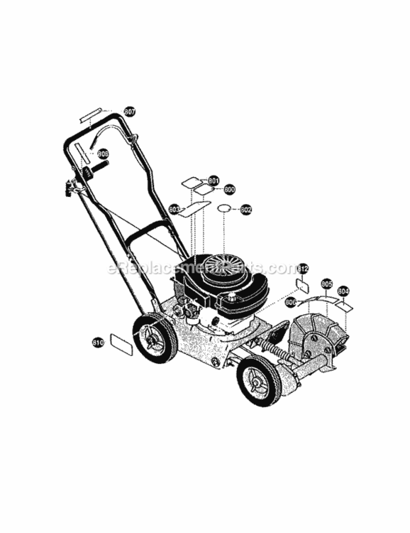 Decals Diagram and Parts List for 536797400  Craftsman Edger