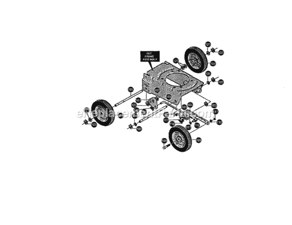 WheelsLinkage Diagram and Parts List for 536797410  Craftsman Edger