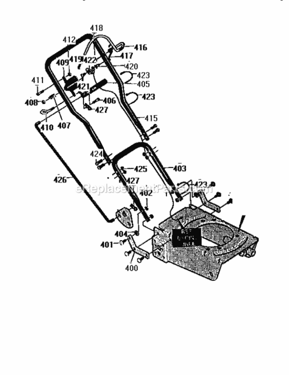 Page B Diagram and Parts List for 536797460  Craftsman Edger