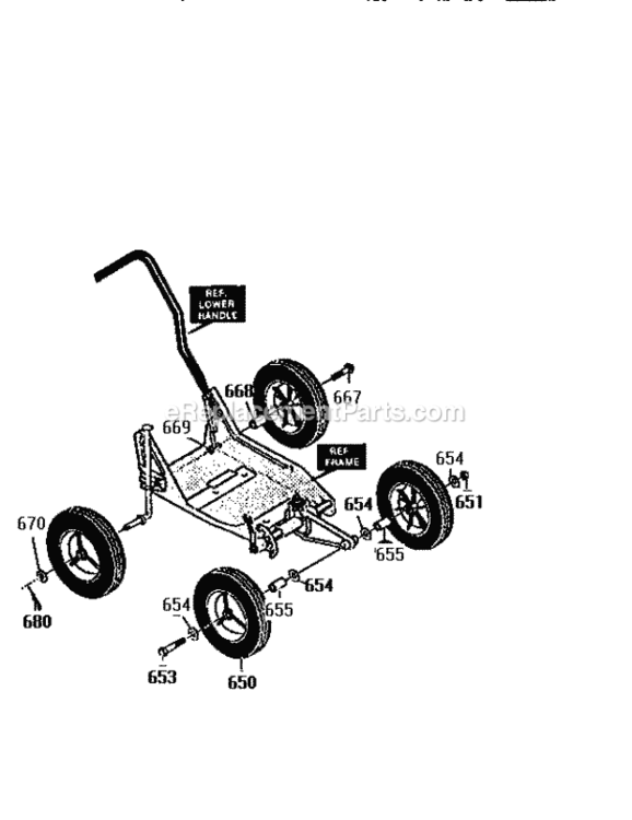 Page H Diagram and Parts List for 536797480  Craftsman Edger