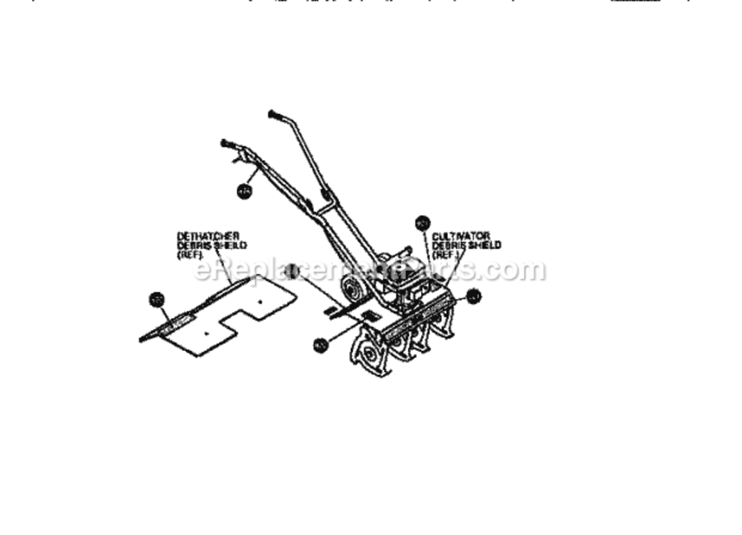 Page B Diagram and Parts List for 536797501  Craftsman Cultivator