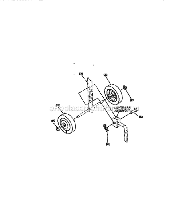 Page D Diagram and Parts List for 536797502  Craftsman Cultivator